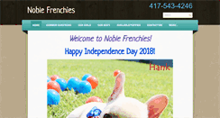 Desktop Screenshot of noblefrenchies.com