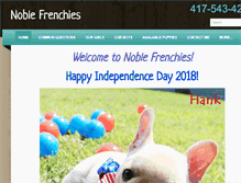 Tablet Screenshot of noblefrenchies.com